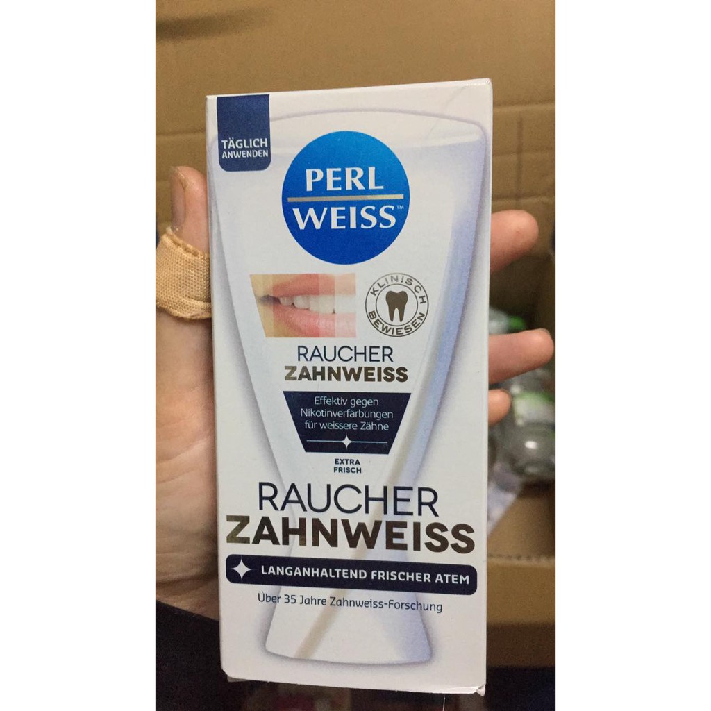 Kem Đánh Trắng Răng Perl Weiss Raucher Cho Người Hút Thuốc, 50 ml