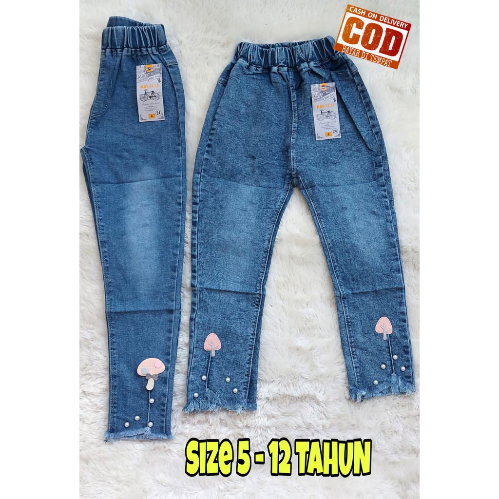 Quần Jeans Nhập Khẩu Cao Cấp Cho Bé Gái 5-12 Tuổi