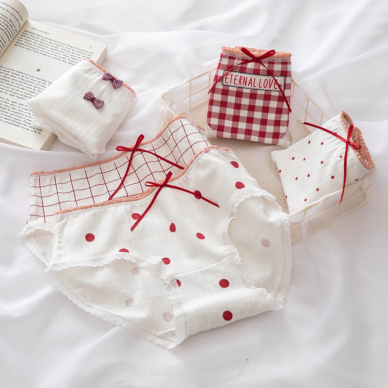 Set 5 quần lót nữ cute họa tiết đáng yêu