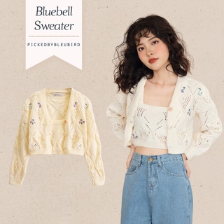 BLEUBIRD Set áo len gồm áo khoác và áo 2 dây Bluebell Sweater