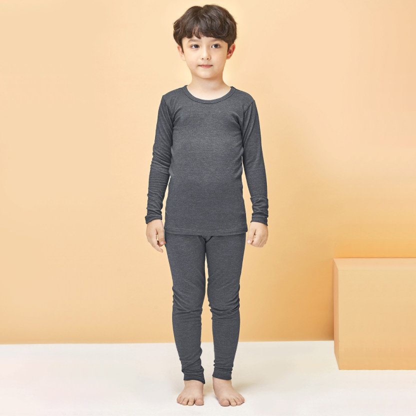 Bộ đồ quần áo giữ nhiệt trẻ em mùa thu đông 2021 cho bé trai, bé gái Unifriend Hàn Quốc UniT04