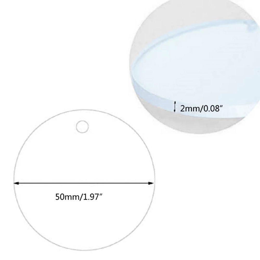 Đĩa Trống Tròn 2 Inch Bằng Acrylic Dùng Làm Móc Khóa / Trang Sức DIY
