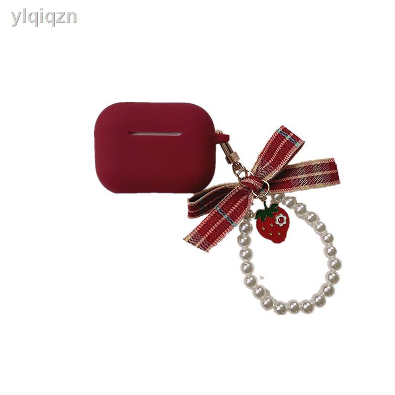 Vỏ Bảo Vệ Hộp Sạc Tai Nghe Airpods Pro Bluetooth Họa Tiết Sọc Caro Đính Nơ Kiểu Vintage | BigBuy360 - bigbuy360.vn