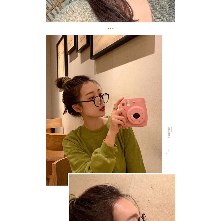 Gọng kính cận nữ nam thời trang mắt tròn phong cách Ulzzang thay được mắt cận tròng kính chống tia UV đẹp giá rẻ 076