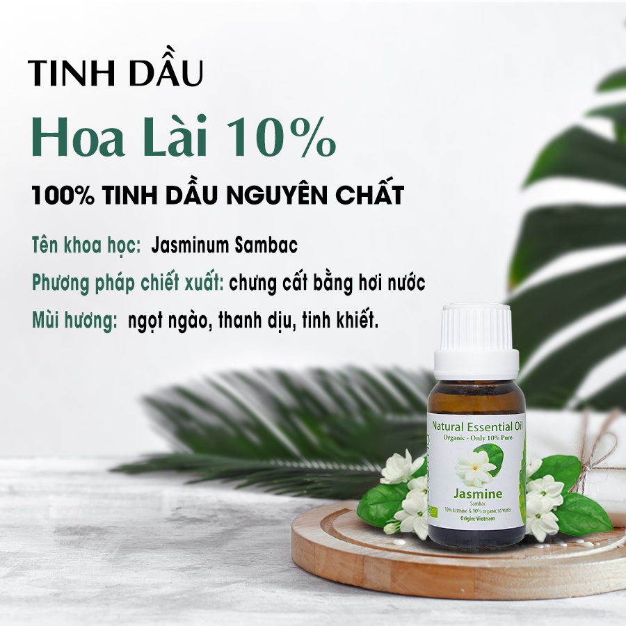 Tinh dầu Aroma hoa lài jassmine 10/90 10ml