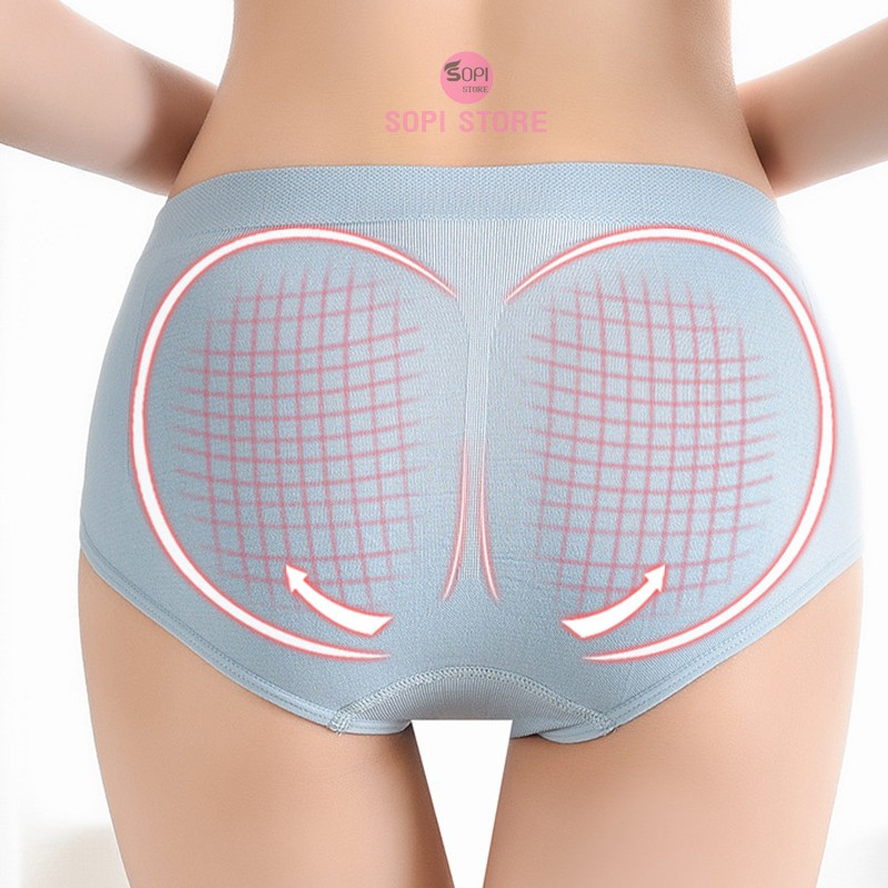 Quần lót nữ cotton tổ ong 3D xuất Nhật freesize, quần lót nâng mông siêu co giãn kháng khuẩn QLH23 - Sopi Store | BigBuy360 - bigbuy360.vn