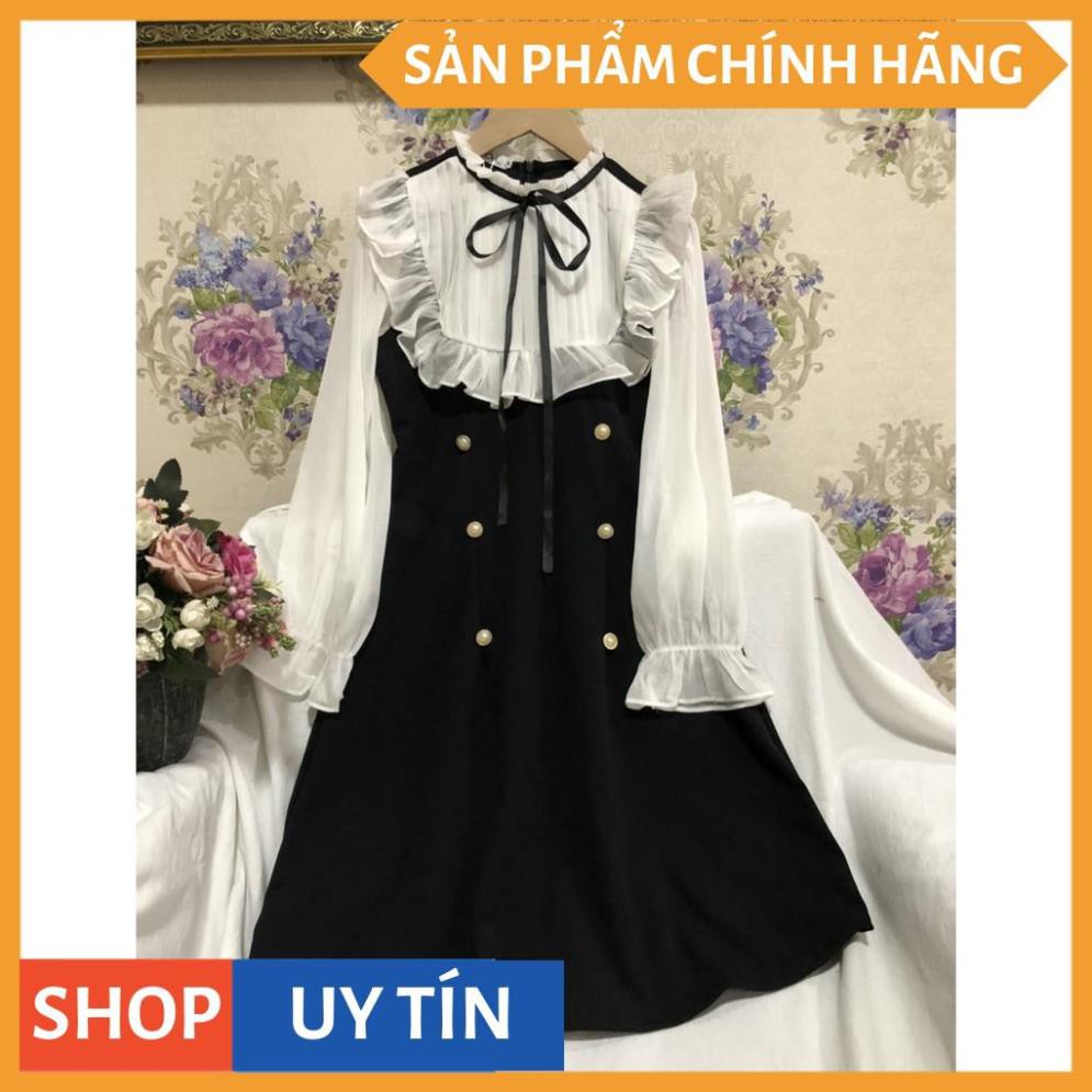 Đầm tiểu thư tay dài xinh yêu đi tiệc cưới, đi cà phê đi chơi siêu dễ thương sang trọng - Thời Trang VADA - V3 | BigBuy360 - bigbuy360.vn