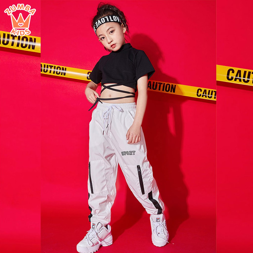 Trang phục nhảy hiện đại trẻ em | Set sport croptop dây