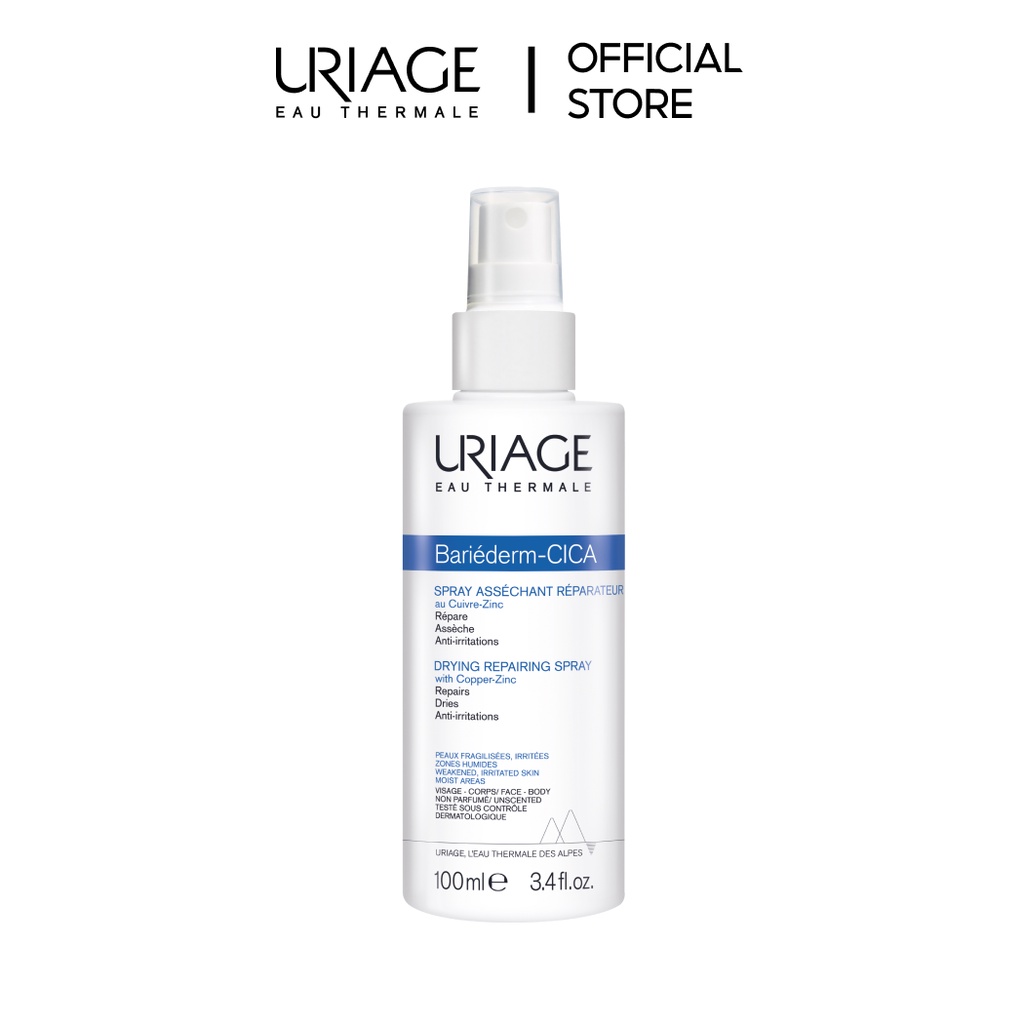 Xịt làm dịu và phục hồi da Uriage Bariéderm Cica-Spray Asséchant Réparateur 100ml