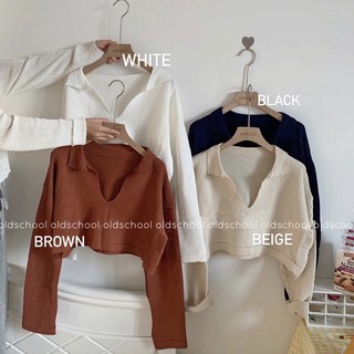 Áo croptop v ulzzang