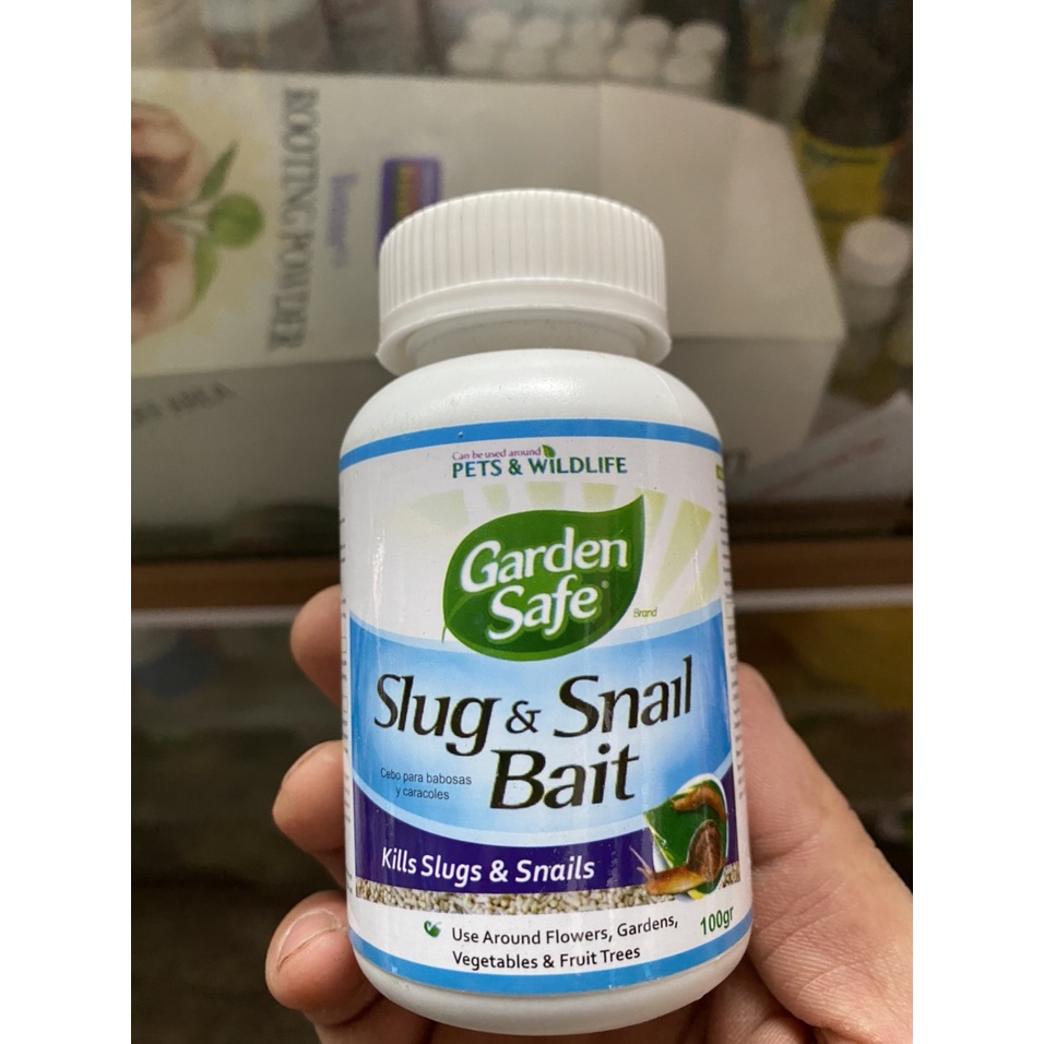 Bả mồi ốc Sên - Chuyên trừ ốc sên ốc nhớt Hoa phong Lan Slug Snail Bait Garden Safe Mỹ (lọ 100gr)