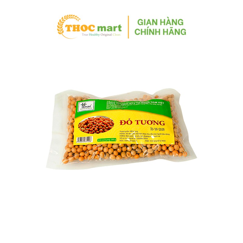 [ THOCmart.vn ] Đậu tương Donavi (đỗ tương) 100% sạch tự nhiên gói 200g