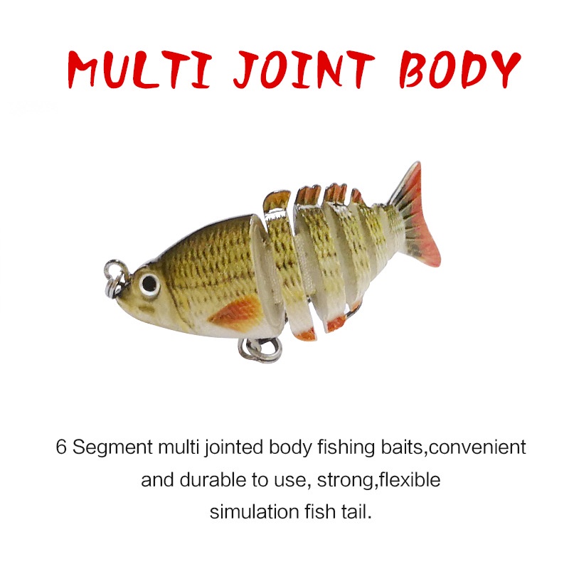 Mồi Câu Cá Giả Cứng Nhiều Đoạn 5cm 2.5g