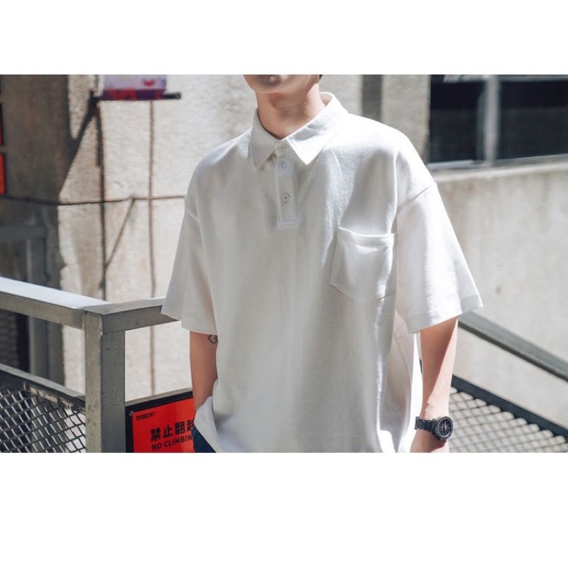 Áo polo nam nữ dáng siêu rộng  - áo thun có cổ form to bigsize - A1- trẻ trung - phong cách bụi-A1 | BigBuy360 - bigbuy360.vn