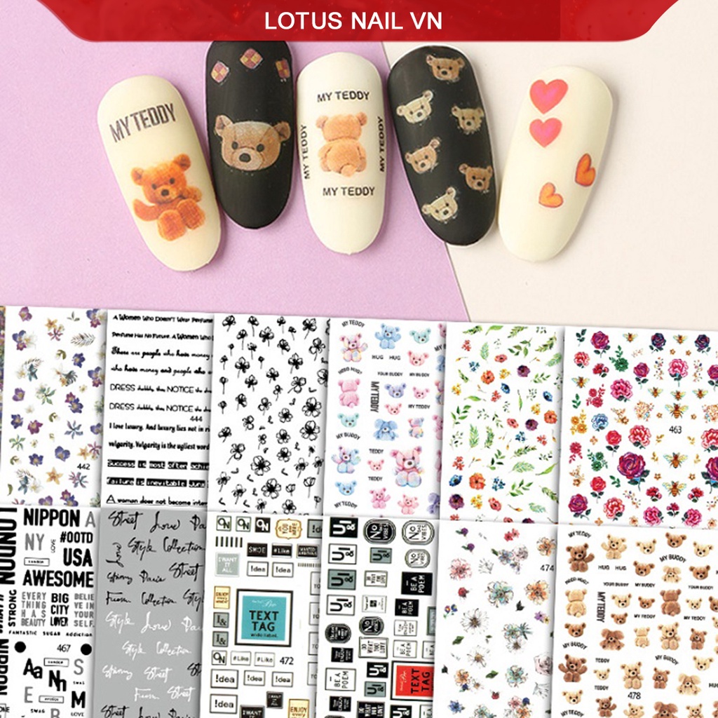 Sticker nail, hình dán móng 3D ( Bảng 2 )