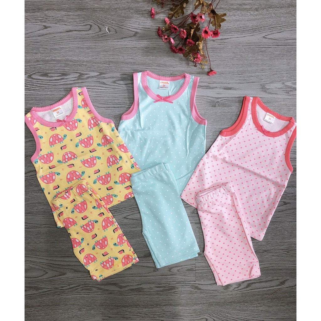 Combo 3 đồ bộ ba lỗ bé trai,bé gái từ 5 - 16kg