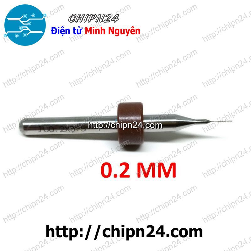 [1 CÂY] Mũi khoan mạch in CNC HỢP KIM 0.2mm