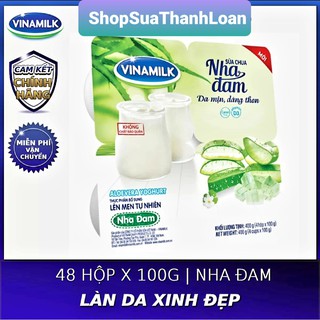 [Giao Grab-NowShip] THÙNG 48 HỘP SỮA CHUA ĂN VINAMILK VỊ NHA ĐAM 100G