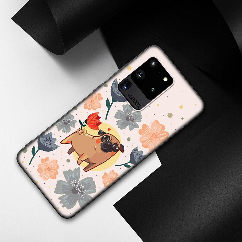 Samsung Galaxy J2 J4 J5 J6 Plus J7 J8 Prime Core Pro J4+ J6+ J730 2018 Casing Soft Case 24SF Cute Cartoon Pug Pet Cut Dog mobile phone case