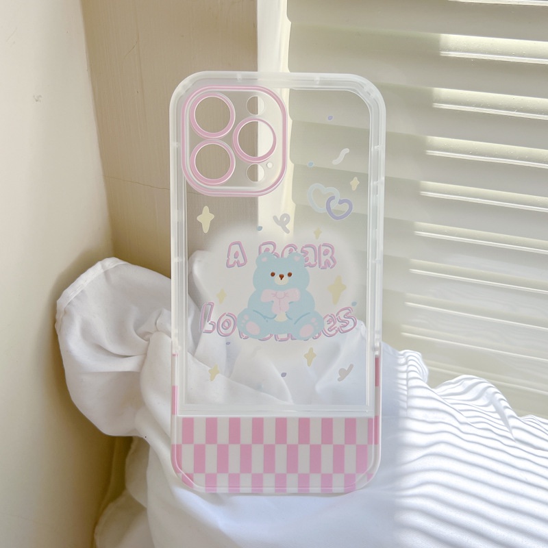 Ốp Điện Thoại Kèm Giá Đỡ Tàng Hình Họa Tiết Hoạt Hình Dễ Thương Cho for iphone 14 / 13Pro 12 / xs / 6 / 7 / 8PLUS