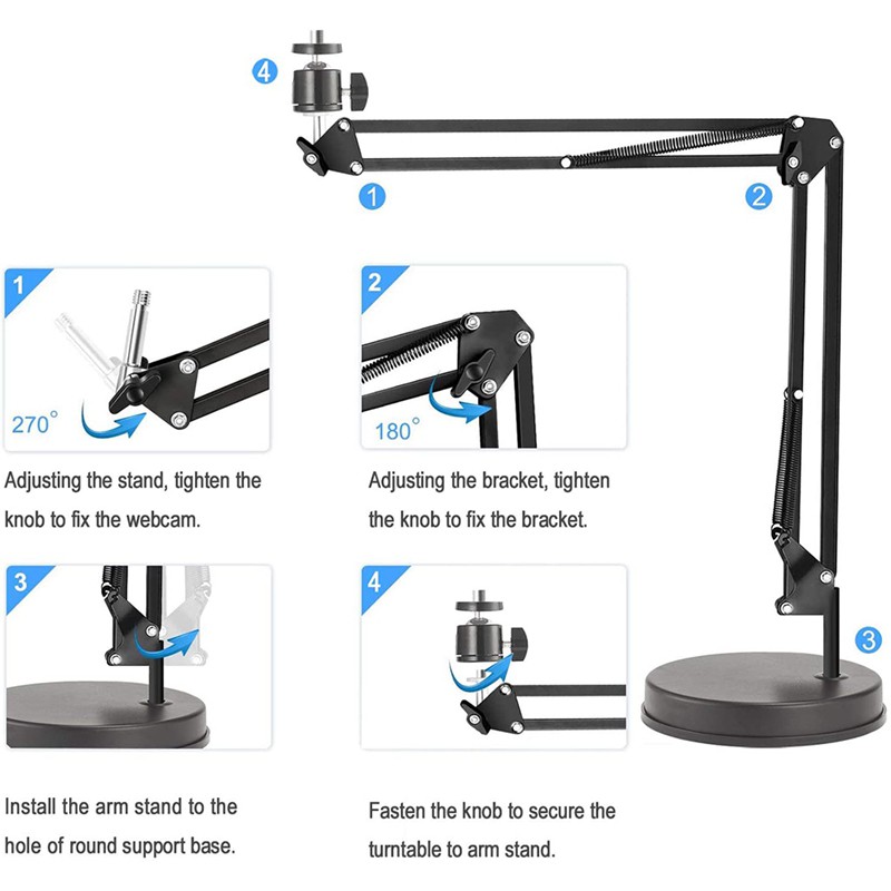 Giá đứng 22 inch kẹp webcam có đế thích hợp cho Logitech Webcam C922