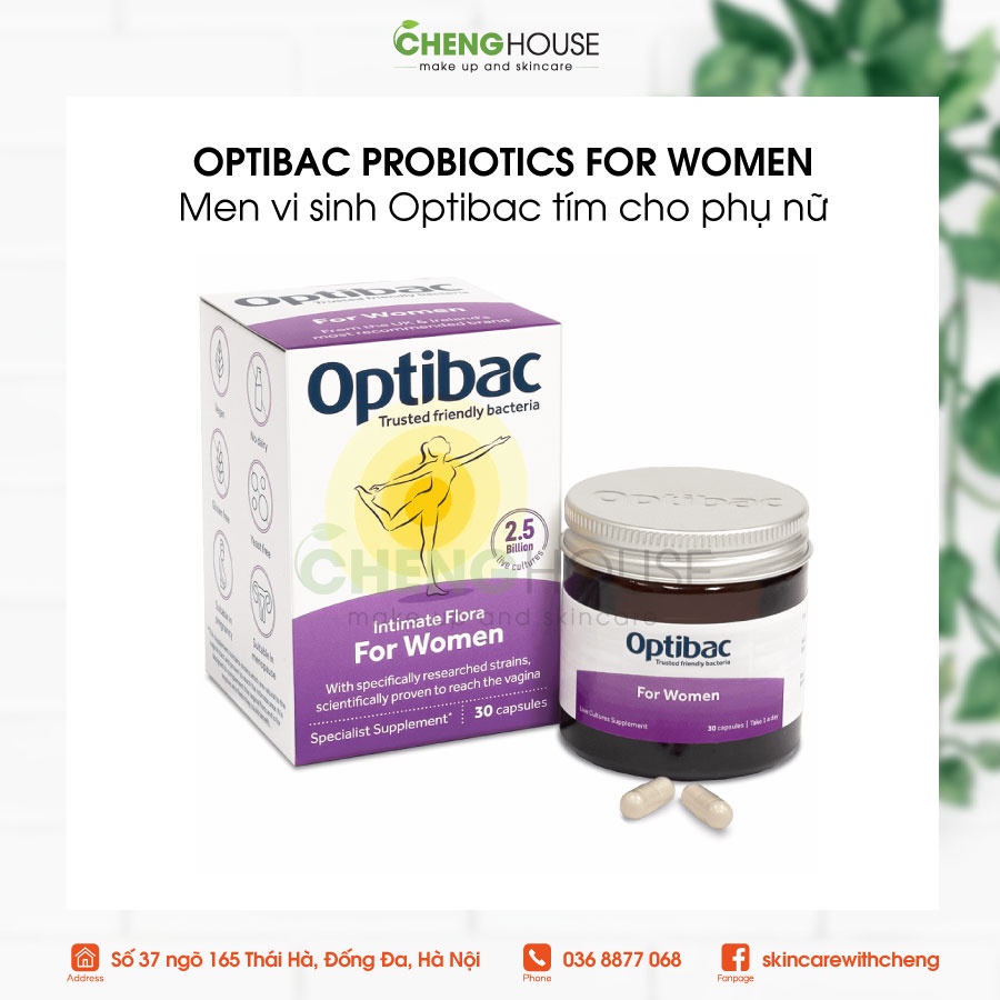 (2 size) Viên Uống Men Vi SInh Optibac Probiotics for women