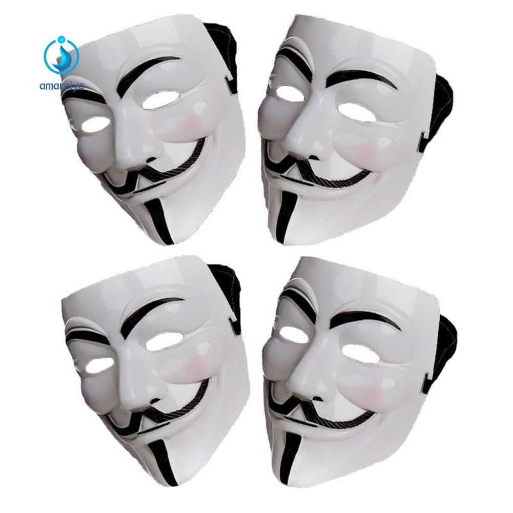 Mặt Nạ Hóa Trang Halloween AMAR Anonymous Hacker V for Vendetta Master