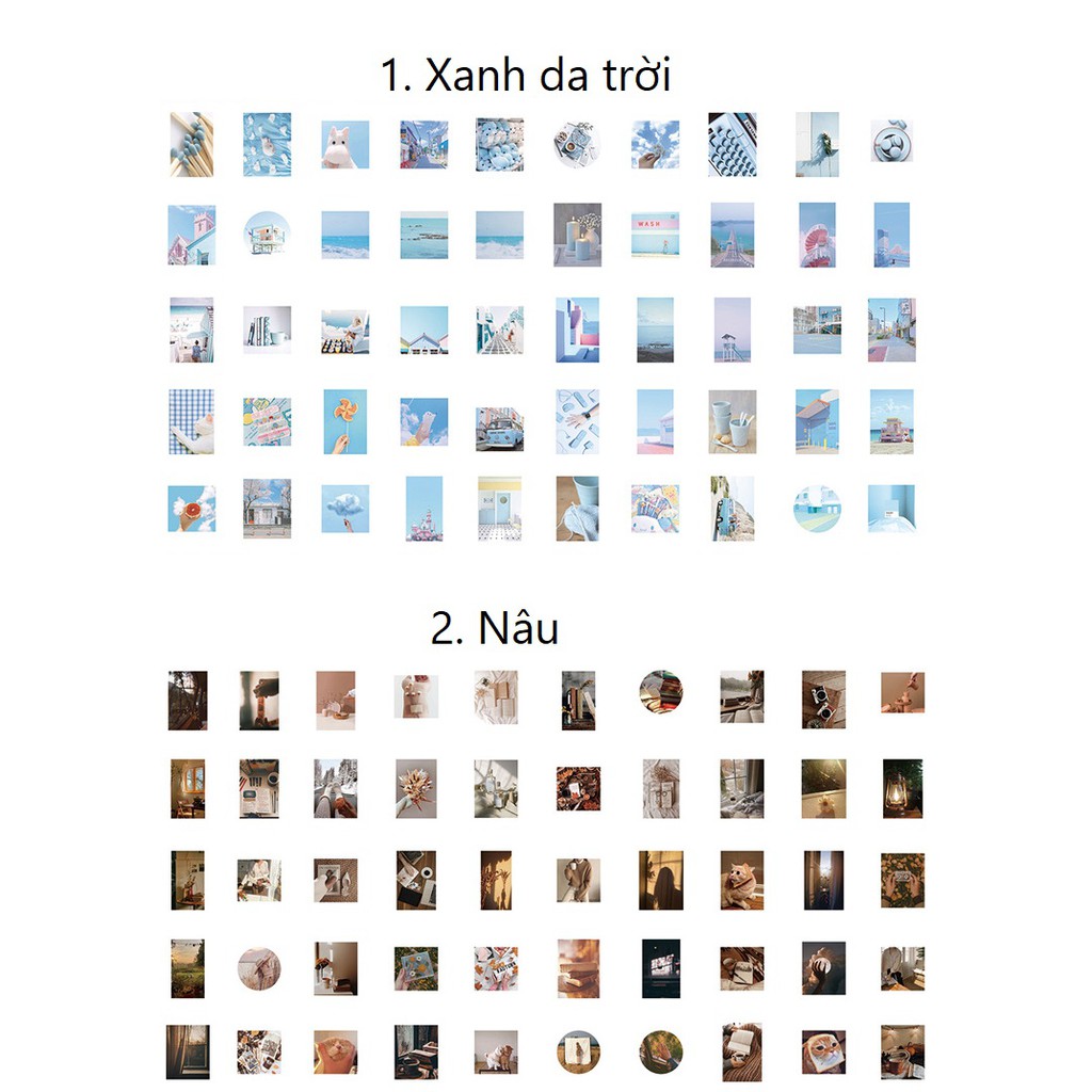 Hộp 100 sticker giấy SH1001 Gachini