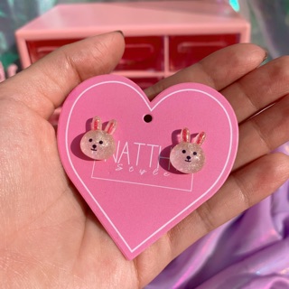 Bông tai Brown Cony Sally lấp lánh