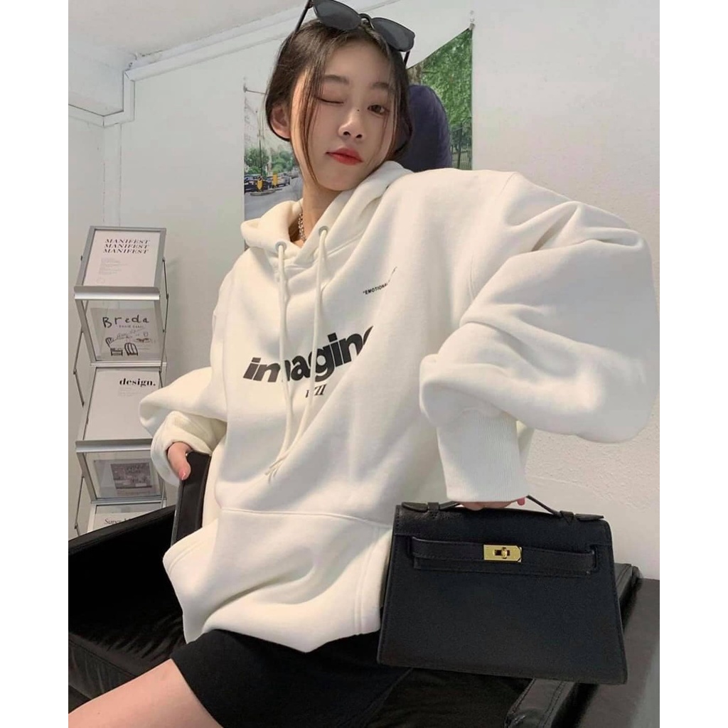 Áo Hoodie nỉ Imagine Form Rộng Phong Cách Basic Samsam4896 | BigBuy360 - bigbuy360.vn