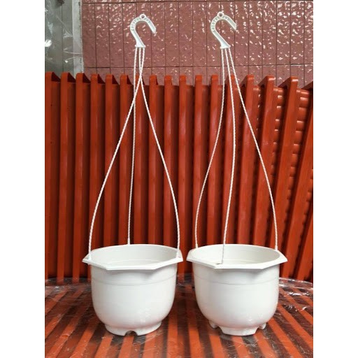 Chậu nhựa ABS đường kính 15cm kèm dây treo - Trang Flower