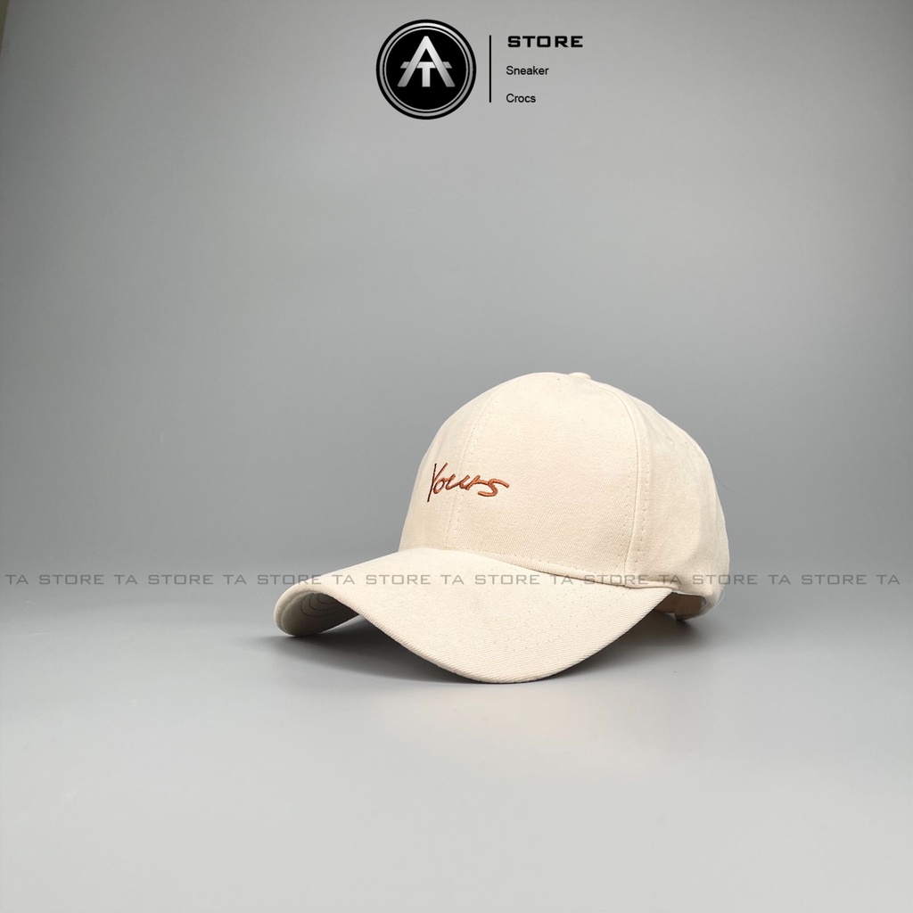 Mũ lưỡi trai thêu chữ Yours chất nhung cao cấp