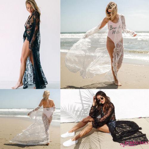 Áo khoác voan dáng dài mặc ngoài bikini phong cách boho thời trang quyến rũ cho nữ - Hàng nhập khẩu | BigBuy360 - bigbuy360.vn