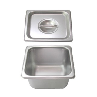 Khay inox đựng topping, thạch 1/6(176*162)