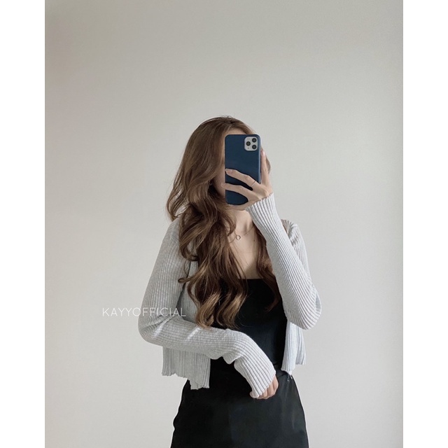 KAYY. Áo khoác len mỏng 1 khuy - Cmvt