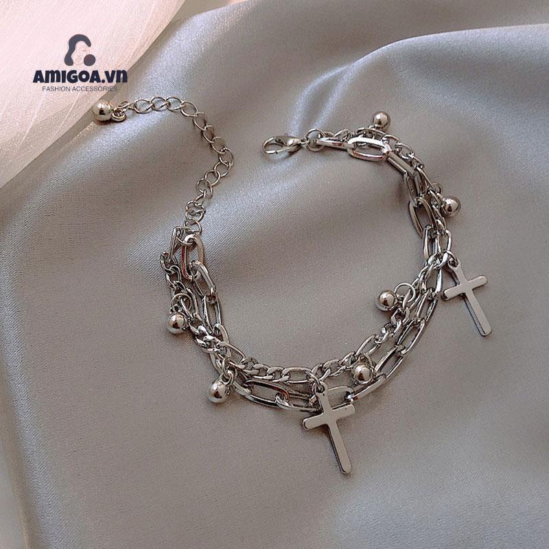 Vòng Đeo Tay Nhiều Lớp Bằng Kim Loại Thời Trang Cổ Điển Dành Cho Nữ