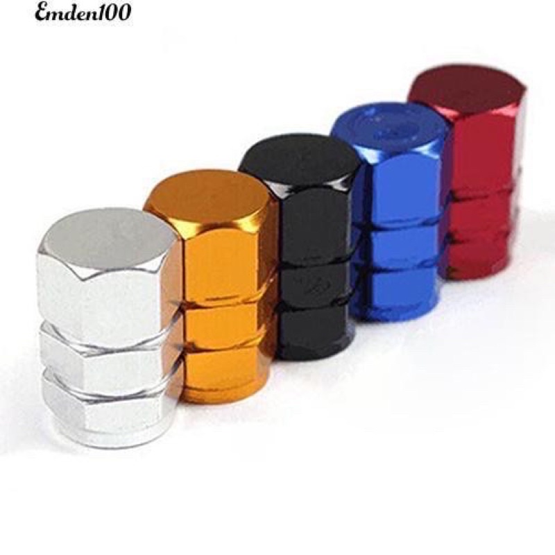 Bộ 4 Nắp chụp van bồi xe ô tô - Chất liệu nhôm CNC - Nhiều màu lựa chọn