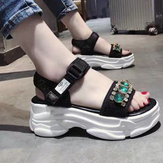 Dép quai hậu độn đế 6cm cá tính