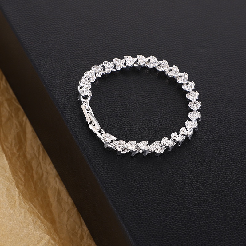 Vòng Tay Đính Đá Zircon Toàn Diện Đơn Giản Chống Nước Không Dị Ứng Thiết Kế Thời Trang Phong Cách Âu