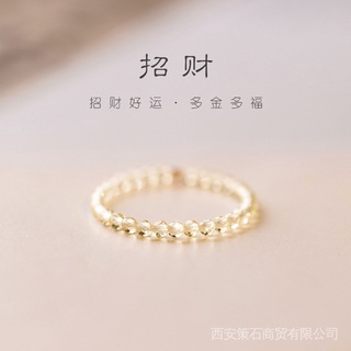 Nhẫn bạc siêu mỏng đính hạt 2mm get rich overnight thời trang mùa thu cho nữ