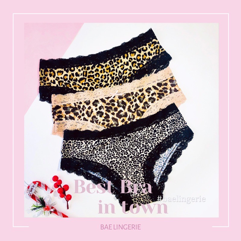 (Có chọn màu) Quần lót nữ da báo sexy viền ren thun lạnh MILEY - Bae Lingerie