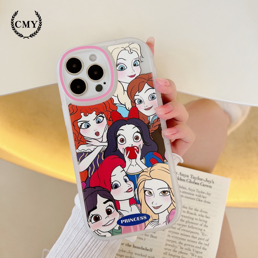 Ốp Điện Thoại Mềm Họa Tiết Công Chúa Cho iphone 11 12 13 pro max mini XR XS 7 8 plus