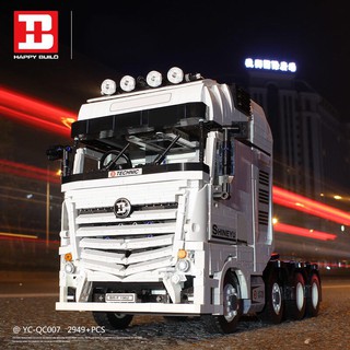 HAPPY BUILO  007 - MÔ HÌNH LẮP RÁP - LEGO TECHNIC QC007 KYLERS  ĐẦU KÉO CONTAINER