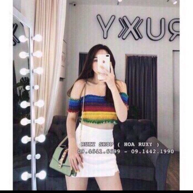 ♥️Áo Bẹt Vai Cầu Vồng