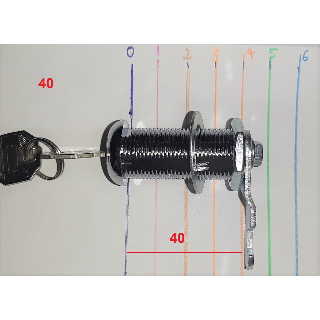Khóa tủ locker dài 40mm - Đặc biệt - Khóa tủ tài liệu, khóa tủ cốp, khóa tủ để đồ siêu thị, khóa tủ để đồ văn phòng 4cm
