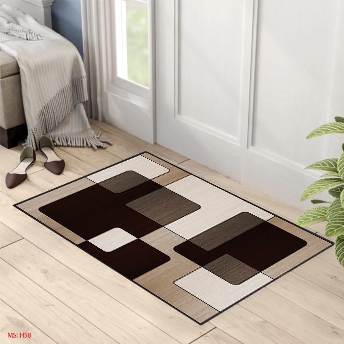 Combo 5 Tấm Thảm Lau Chân, Thảm Chùi Chân Bali Chống Trơn Trượt In Siêu Đẹp Kích Cỡ 40x60cm