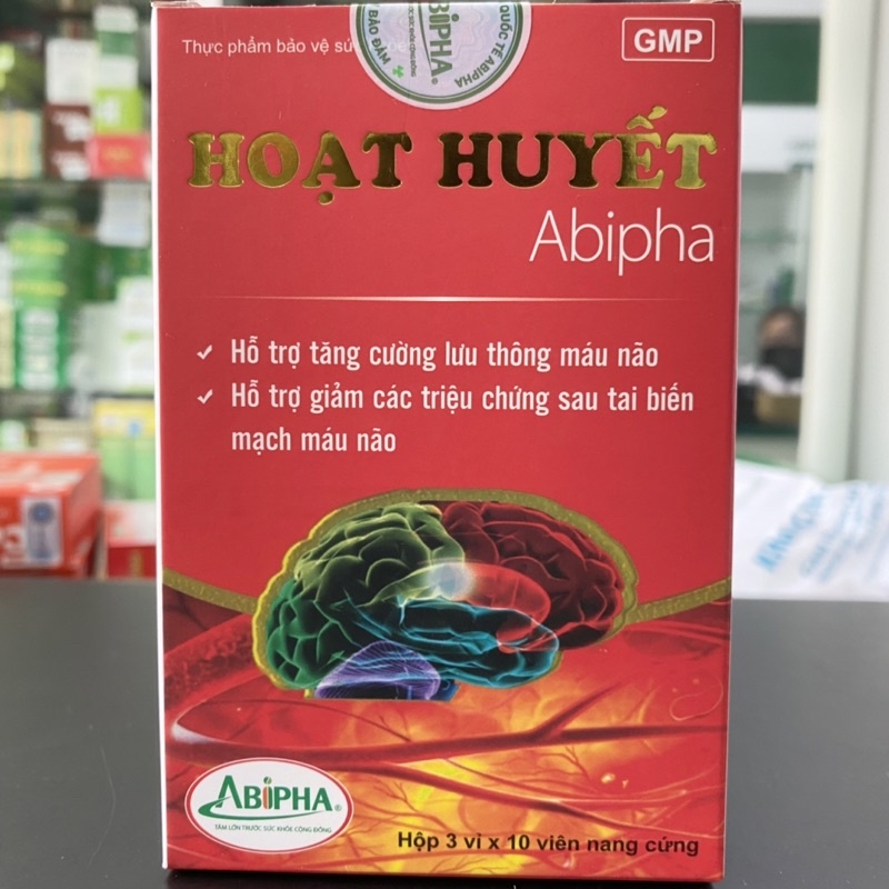 Hoạt Huyết Abipha - Hỗ trợ giảm các triệu chứng thiểu năng tuần hoàn não (Hộp 30 viên)