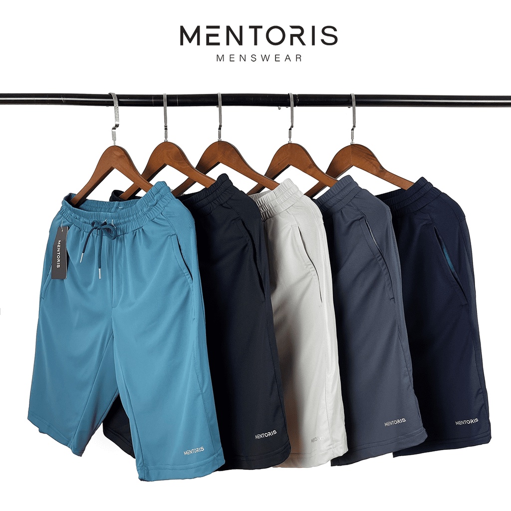Quần short nam MENTORIS Chất Siêu Co Giãn Basic Nhiều Màu Thoải Mái Vận Động Thể Thao MSR2207