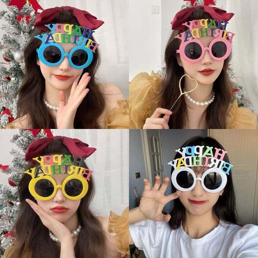 Mắt Kính Vui Nhộn In Chữ Happy Birthday Phong Cách Hàn Quốc Thời Trang Cho Bé Trai