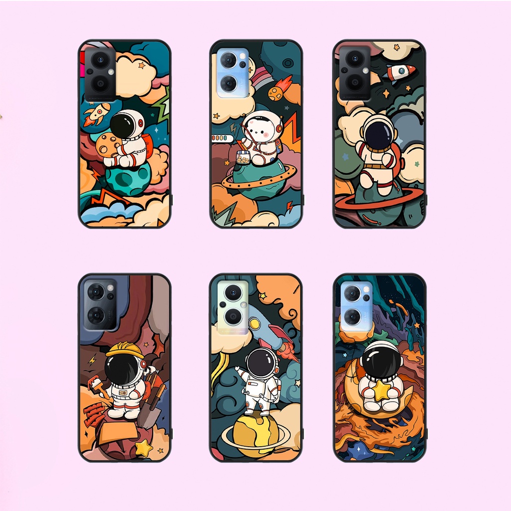 Ốp lưng Oppo Reno 7 - Reno 7Z  in hình phi hành gia, vũ trụ ngân hà.